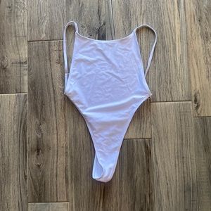 White thong one piece swimsuit size small